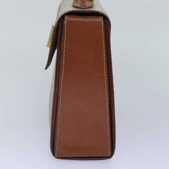 CELINE Macadam Canvas Hand Bag PVC Leather Beige Auth - Picture 5 of 16